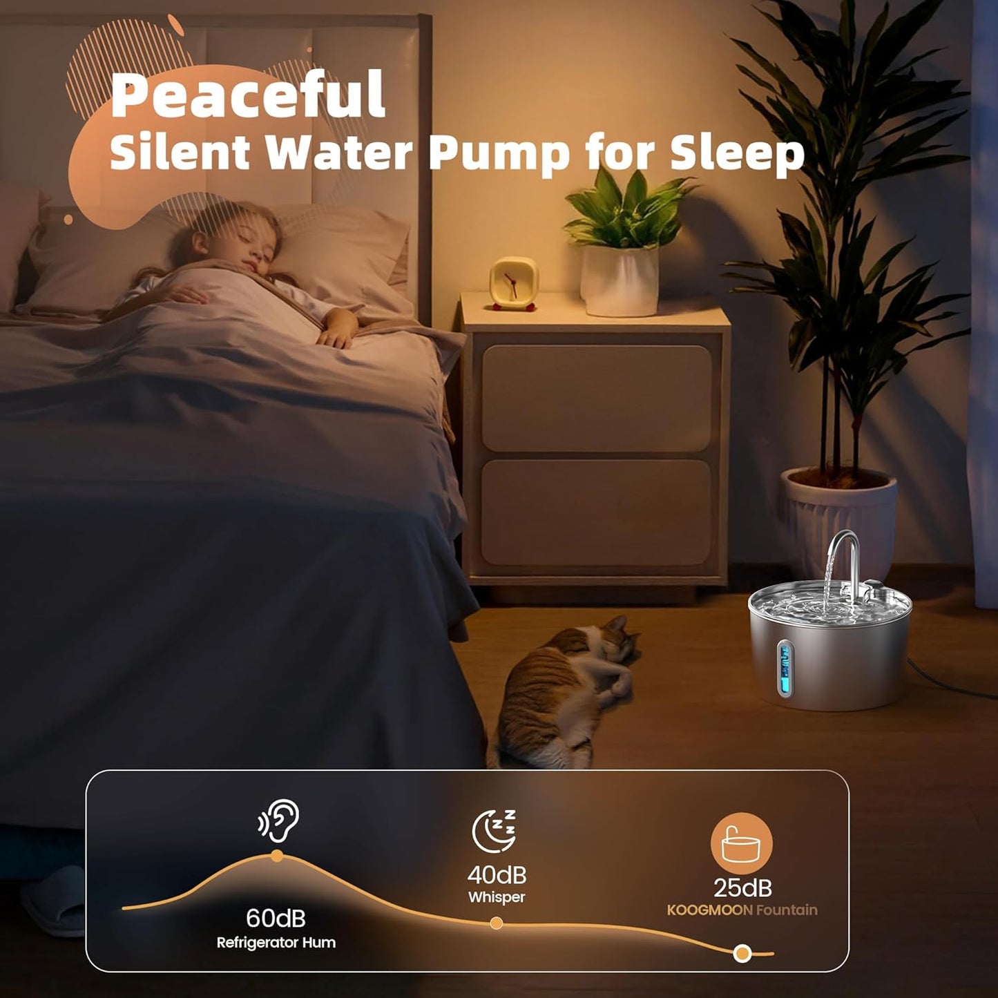 Hydrokitty Stainless steel water fountain